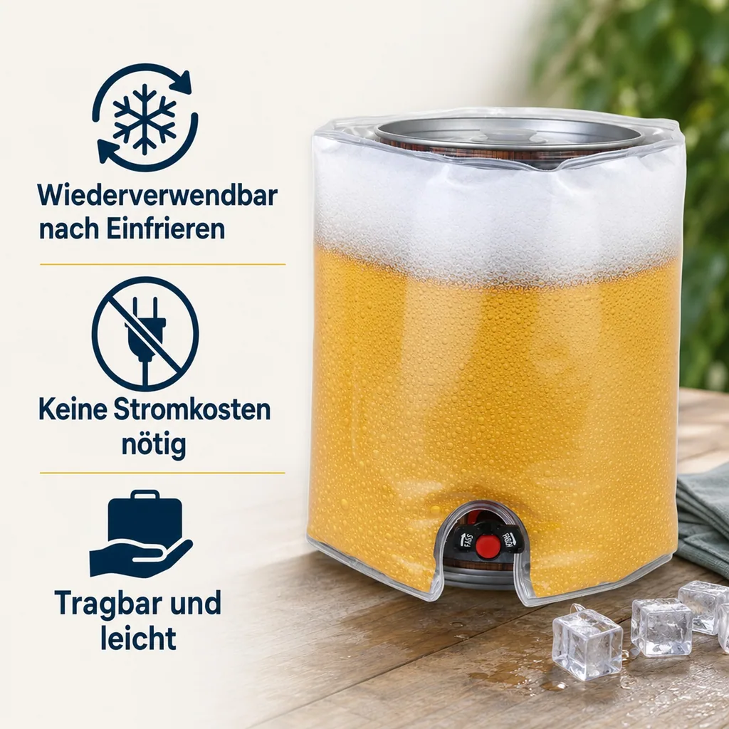 Kühlmanschette für 5 Liter Fässer Bierfass