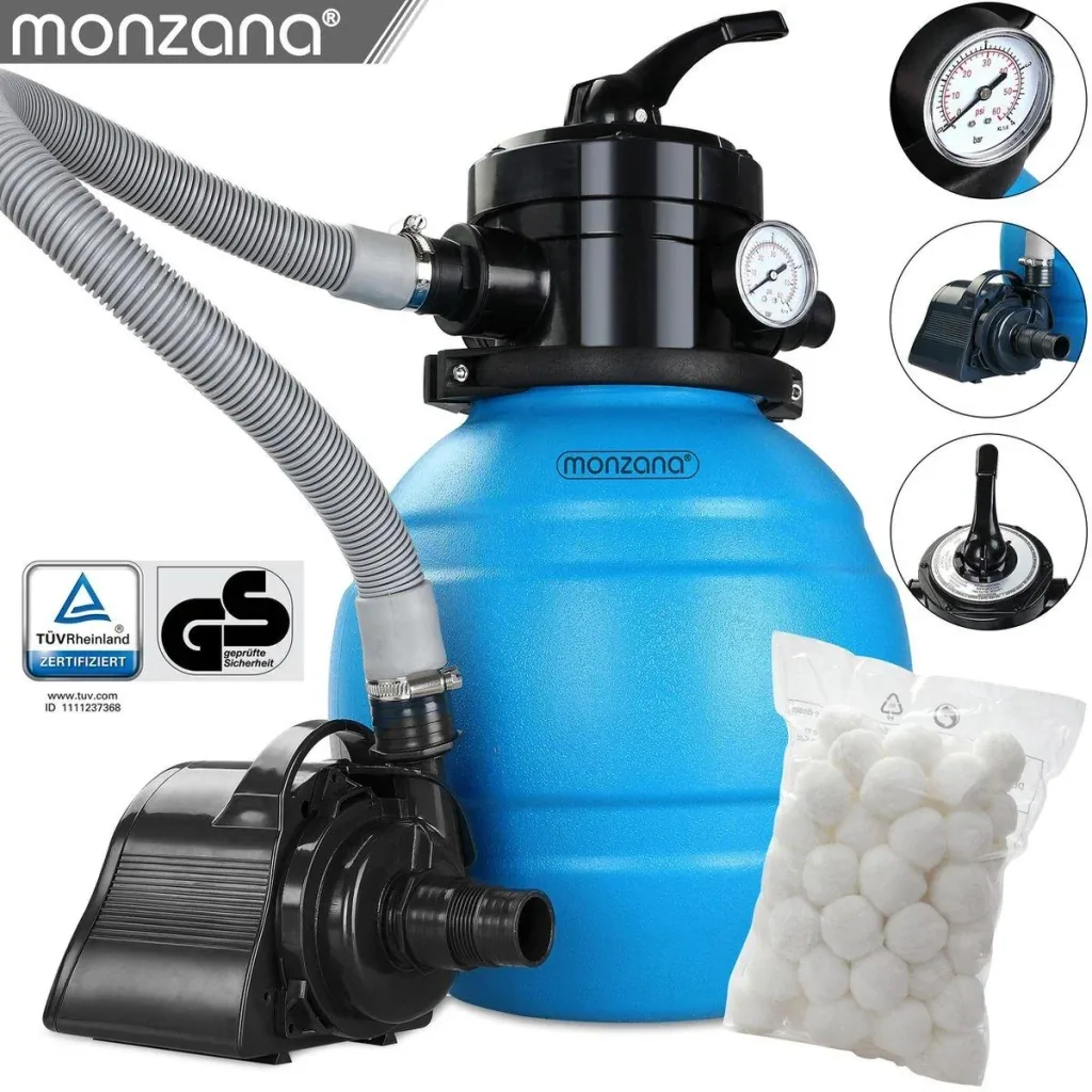 Sandfilteranlage 4.500 L / h - inkl. Filterkugeln 320g