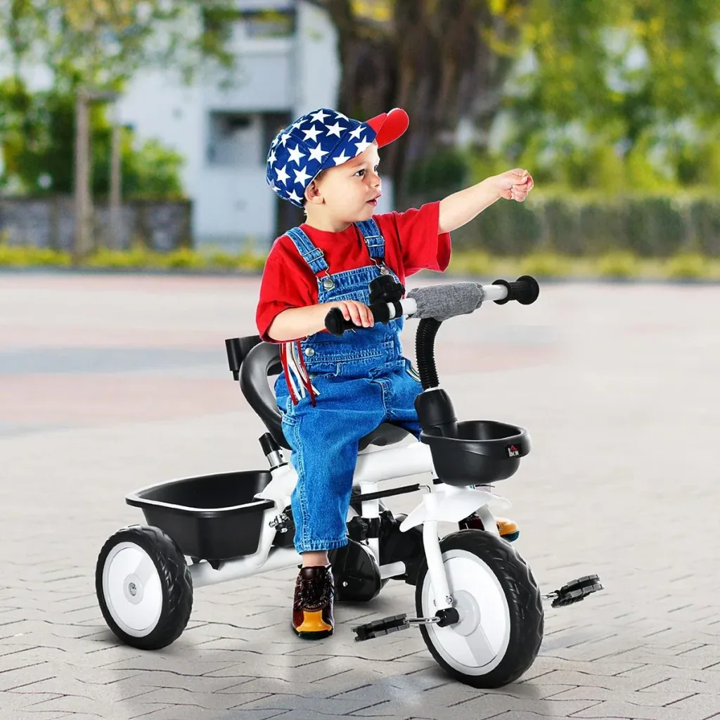 2 in 1 Dreirad Kinderwagen 100 cm x 48 cm x 106 cm