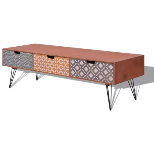 TV-Schrank mit 3 Schubladen 120x40x36 cm braun
