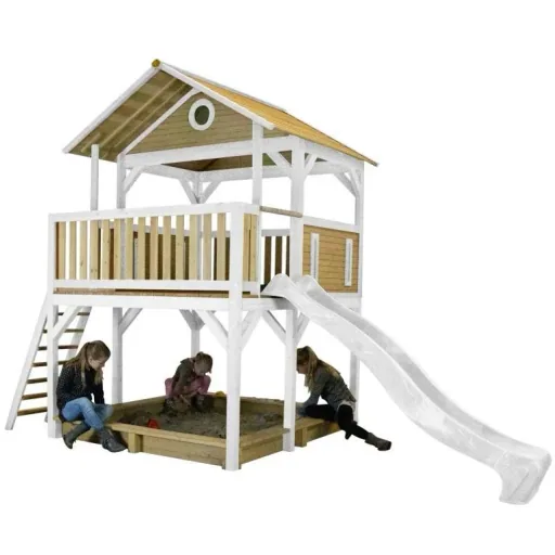 Simba Spielturm Braun/Weiß - Weiße Rutsche