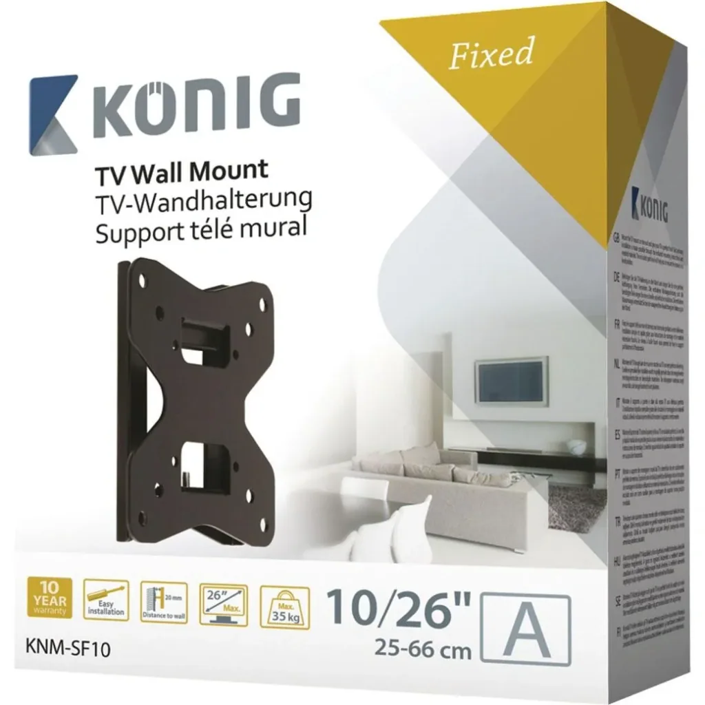 TV-Wandhalterung fixiert 10 - 26 " 35 kg