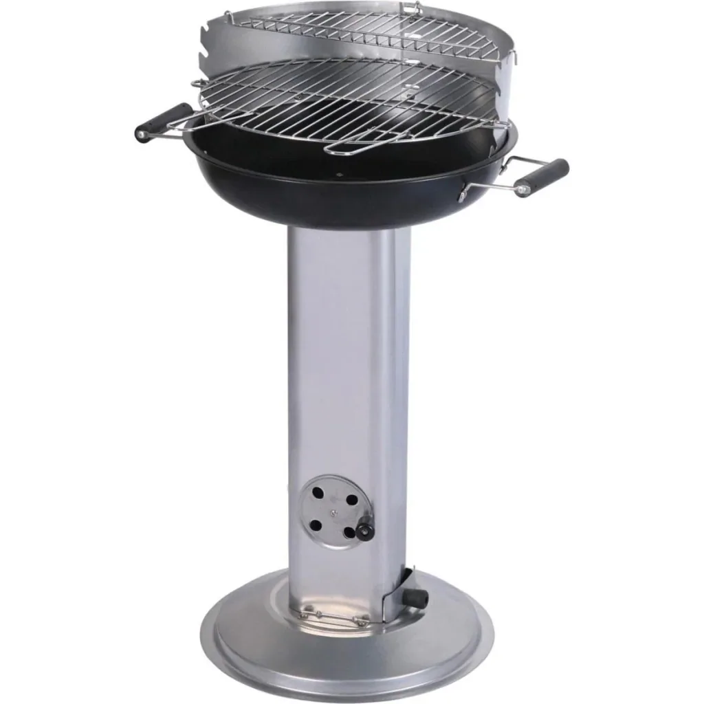 Vargan Edelstahl Luxus-Holzkohlegrill mit Gestell - 83 cm - 38x38 cm Grillfläche
