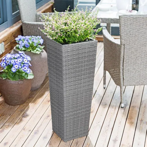 Blumentöpfe - 3 Stück - Polyrattan