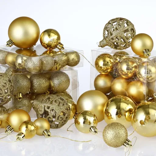 Weihnachtskugeln - Christbaumschmuck - Gold 100 Stk.