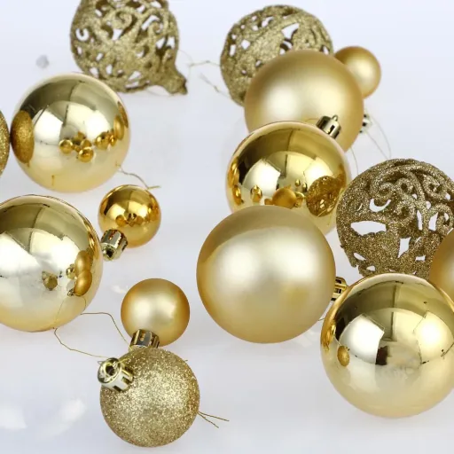 Weihnachtskugeln - Christbaumschmuck - Gold 100 Stk.