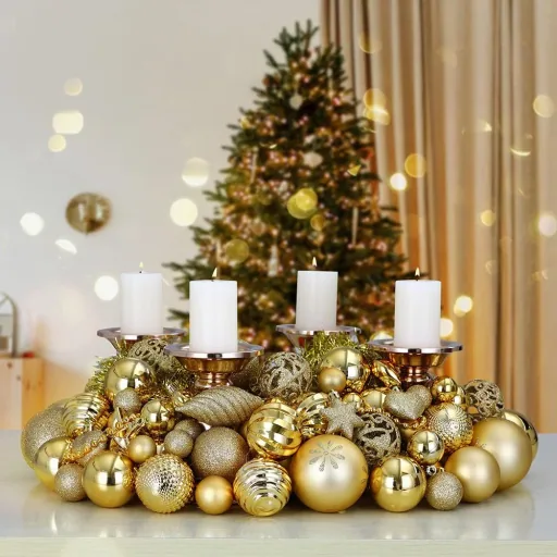 Weihnachtskugeln - Christbaumschmuck - Gold 100 Stk.
