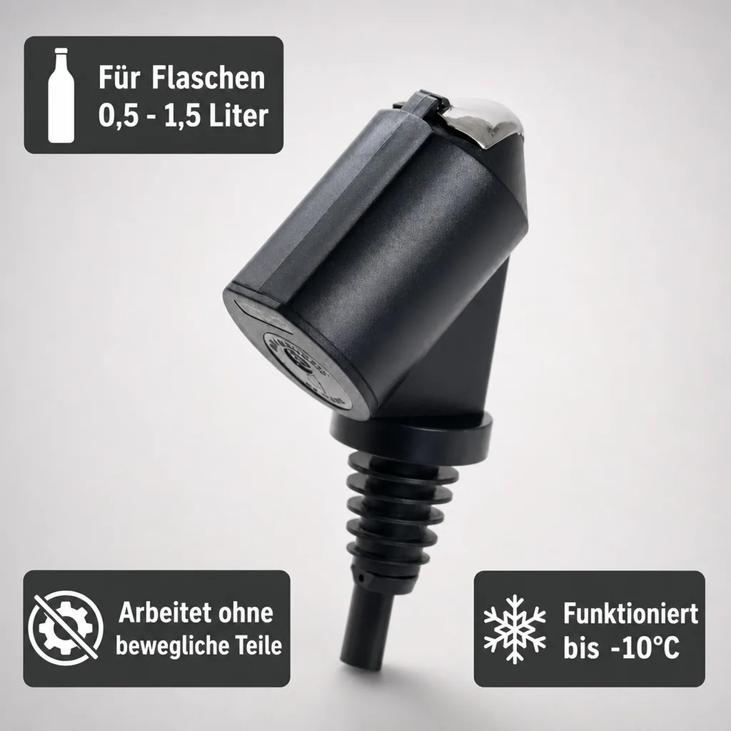 Portionierer, Ausgießer - "Bottle Master 3000" schwarz, für 0,5 - 1,5 Liter Flaschen, Ausgießer, Ausschankmenge: 30 ml