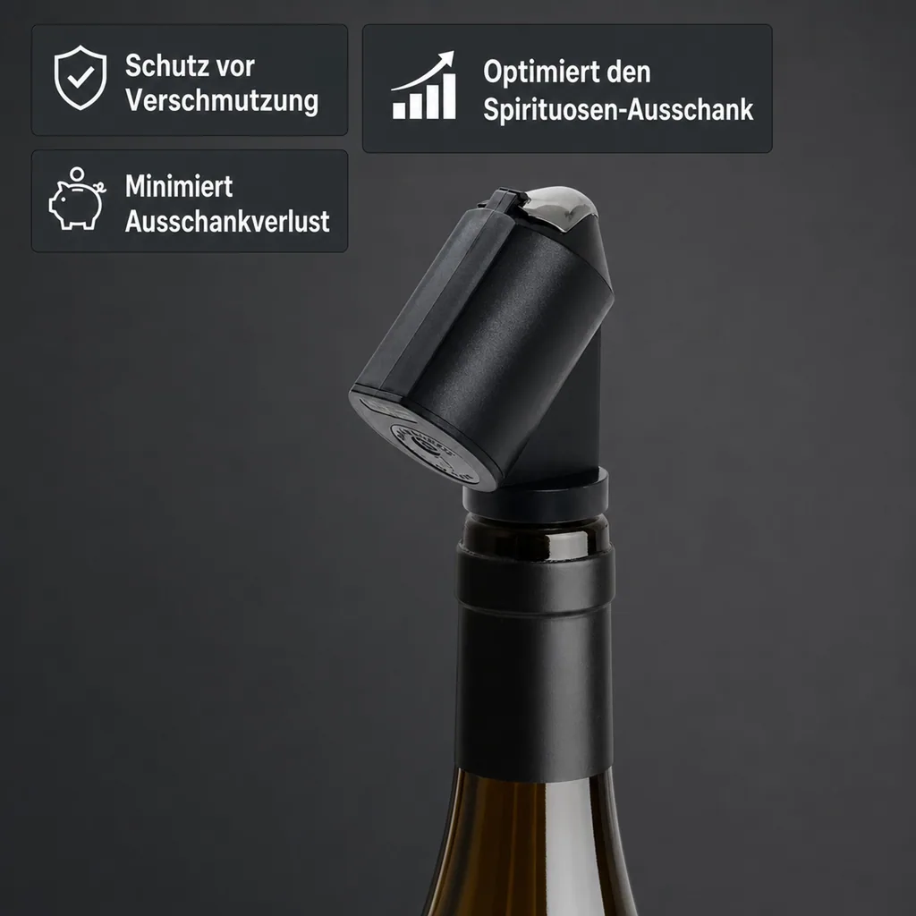 Portionierer, Ausgießer - "Bottle Master 3000" schwarz, für 0,5 - 1,5 Liter Flaschen, Ausgießer, Ausschankmenge: 30 ml