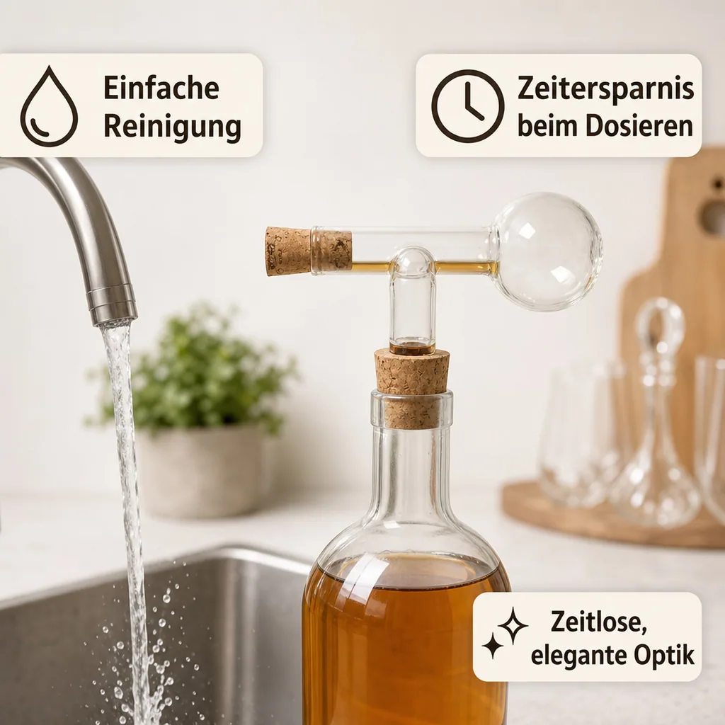 Glas-Portionierer, Glasdosierer - LOOK, 2,0 cl.(20 ml.) für 0,5 - 0,7 lt. Flaschen