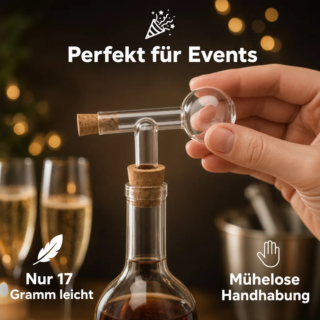 Glas-Portionierer, Glasdosierer - LOOK, 2,0 cl.(20 ml.) für 0,5 - 0,7 lt. Flaschen