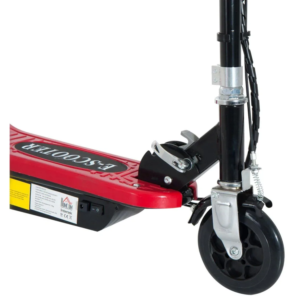 Elektroroller Kinderroller mit Sitz Cityroller 120W Rot