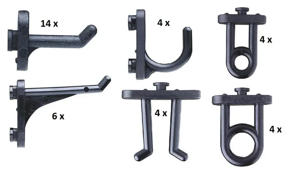 XXL-Werkzeugwand-Set mit 2 Wänden und 72 Haken