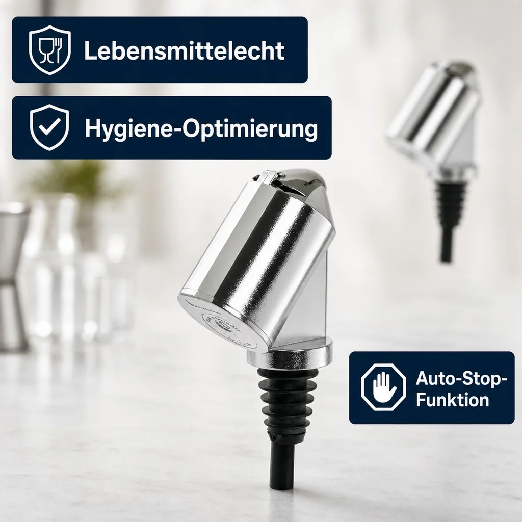 Flaschenportionierer, Ausgießer - Bottle Master 3000, für 0,5 - 1,5 L Flaschen, verchromt, Ausschankmenge: 40 ml