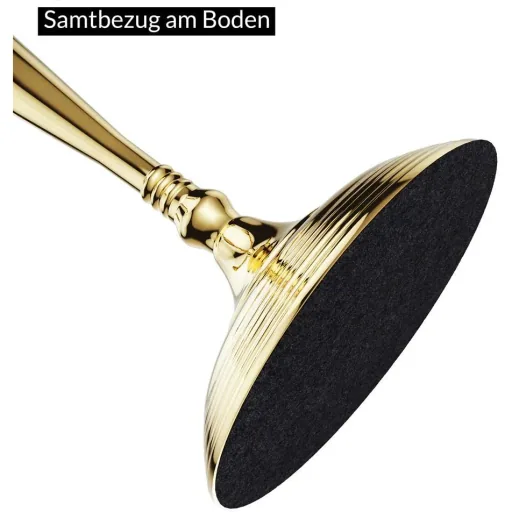 Kerzenhalter gold glänzendes Aluminium 40cm 5-armiger Kandelaber