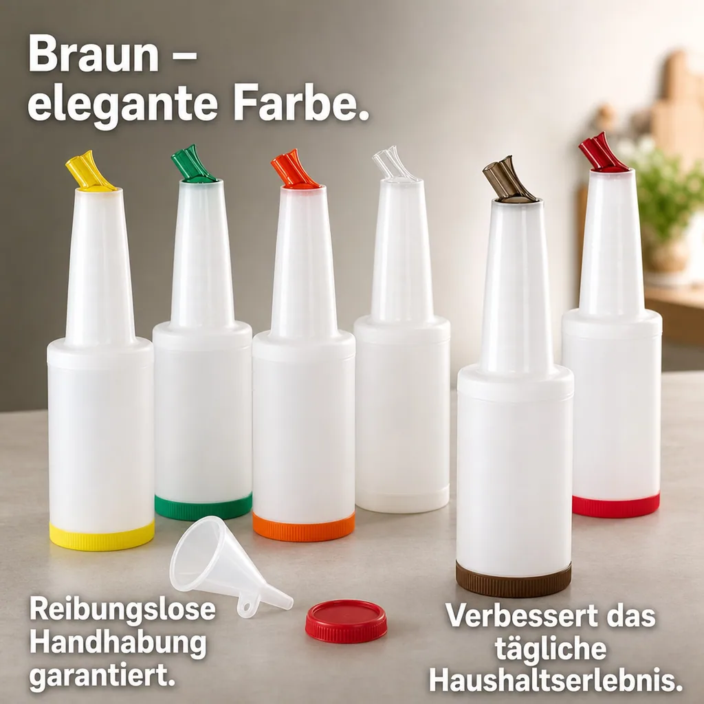 Speedbottle, Bottle-Pour-Master Flasche, 1 L, Farbe: braun