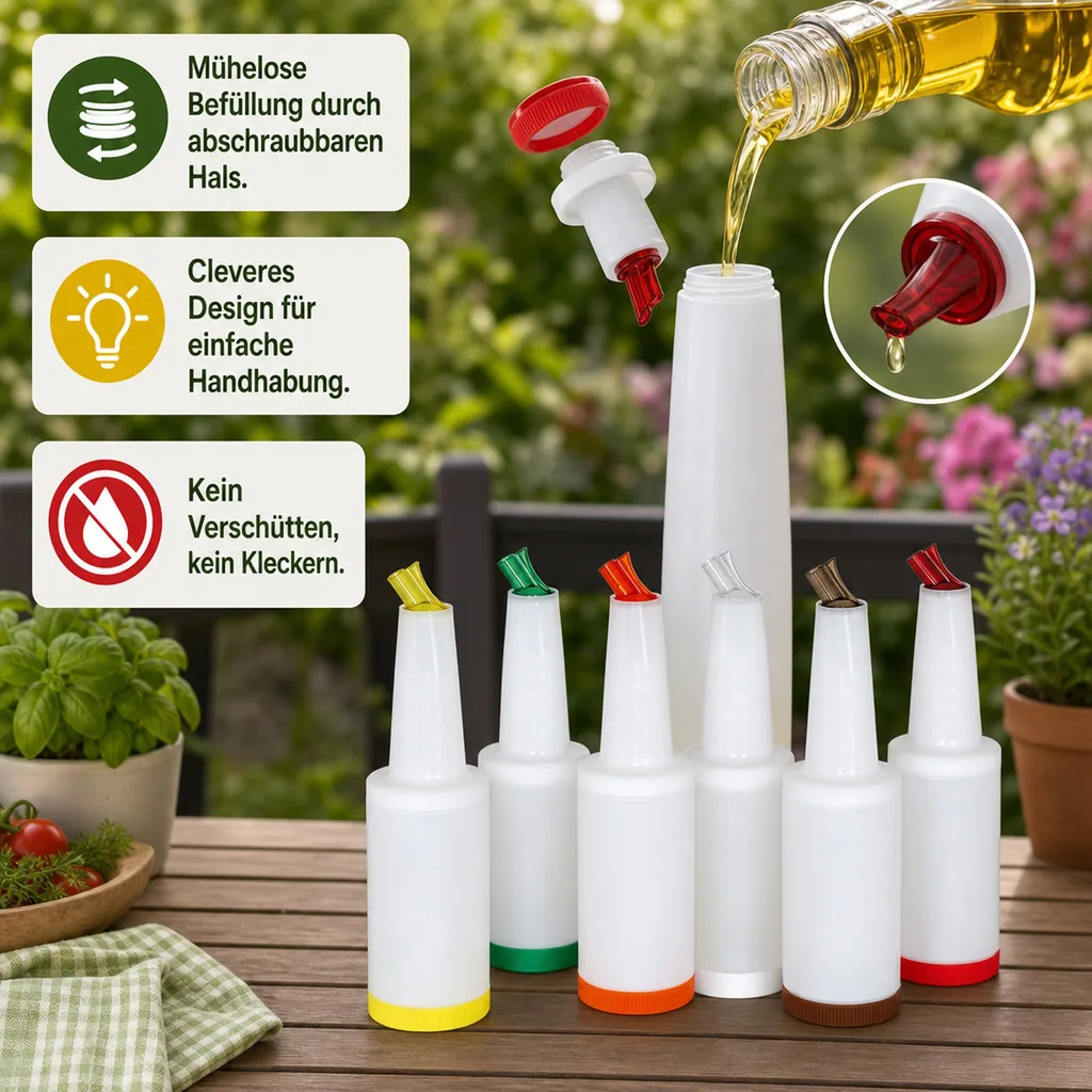 Speedbottle, Bottle-Pour-Master Flasche, 1 L, Farbe: orange