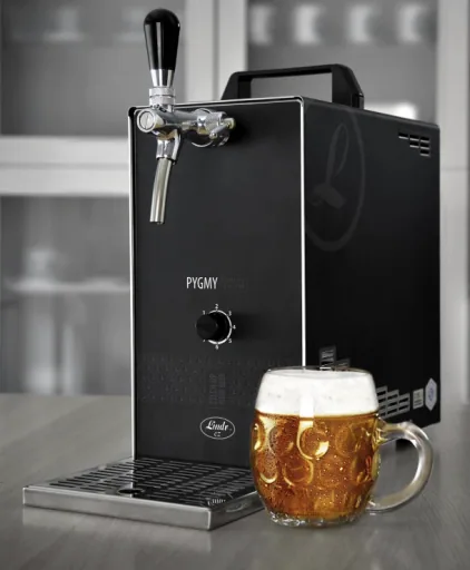 Zapfanlage, Bierzapfanlage PYGMY 25/K LIMITED EDITION mit Membranpumpe, 1-leitig Trockenkühlgerät aus Edelstahl, 35 Liter/h, Green Line