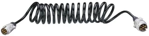 Spiral-Verbindungskabel, 3,5 m mit Metallsteckern