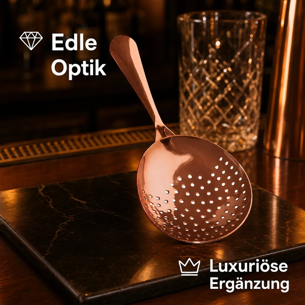 Julep Sieb, Julip Strainer - Edelstahl 304, Kupfer-Optik