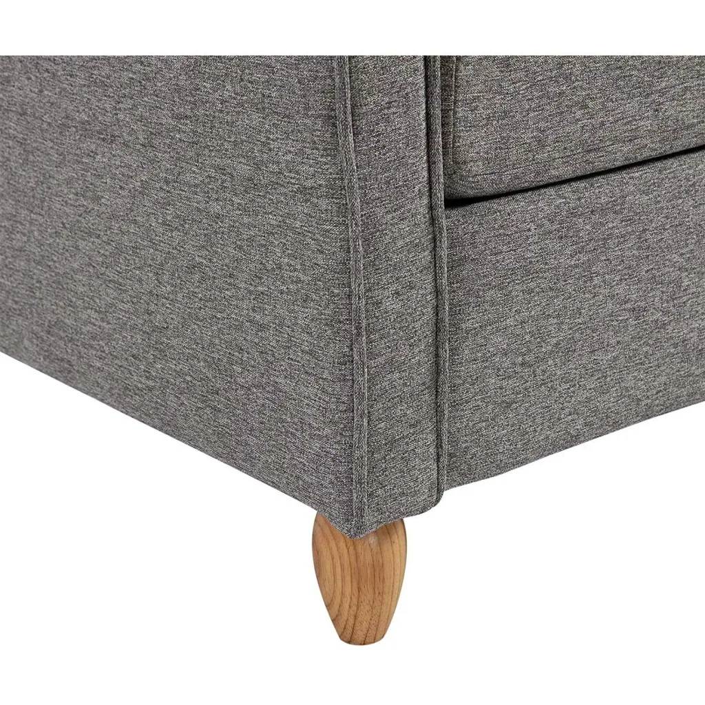 Doppelsofa 2-Sitzer-Sofa abnehmbar mit Kissen 200 kg-Belastbarkeit Leinen Schaumstoff Hellgrau 141 x 65 x 78 cm