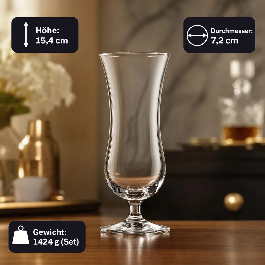 Cocktailgläser, Trinkgläser - 6er-Set, Holiday, 250 ml - Robust & Elegant | Ideal für Partys & Events