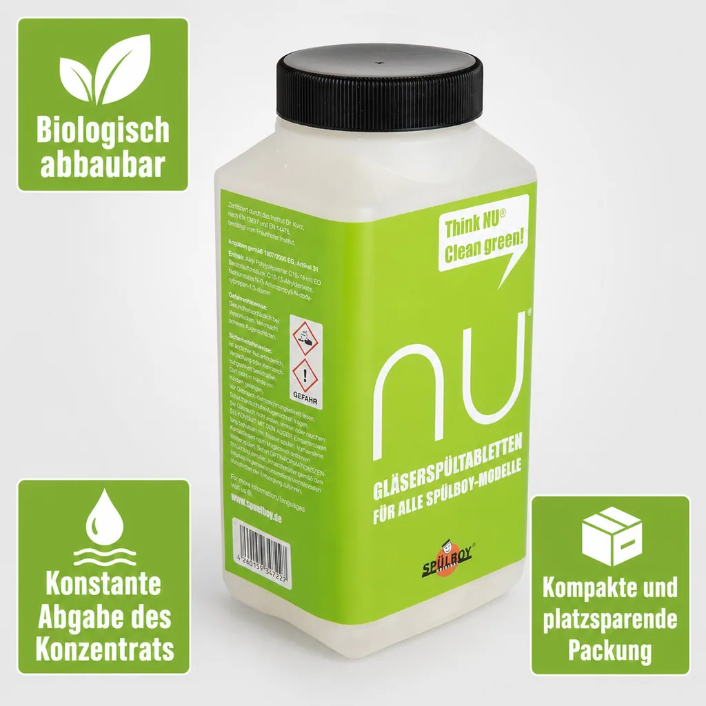 Spültabs, Gläserspültabletten für SPÜLBOY NU - 100 Tabletten