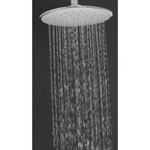 XL Dusch-Set mit Regenbrause und Handbrause - rund - 3 Funktionen