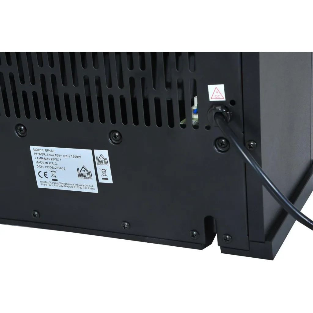 Elektrokamin Standkamin 1200 Watt Kompakt Schwarz