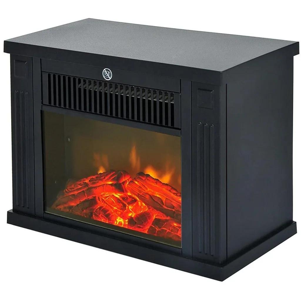 Elektrokamin Standkamin 1200 Watt Kompakt Schwarz