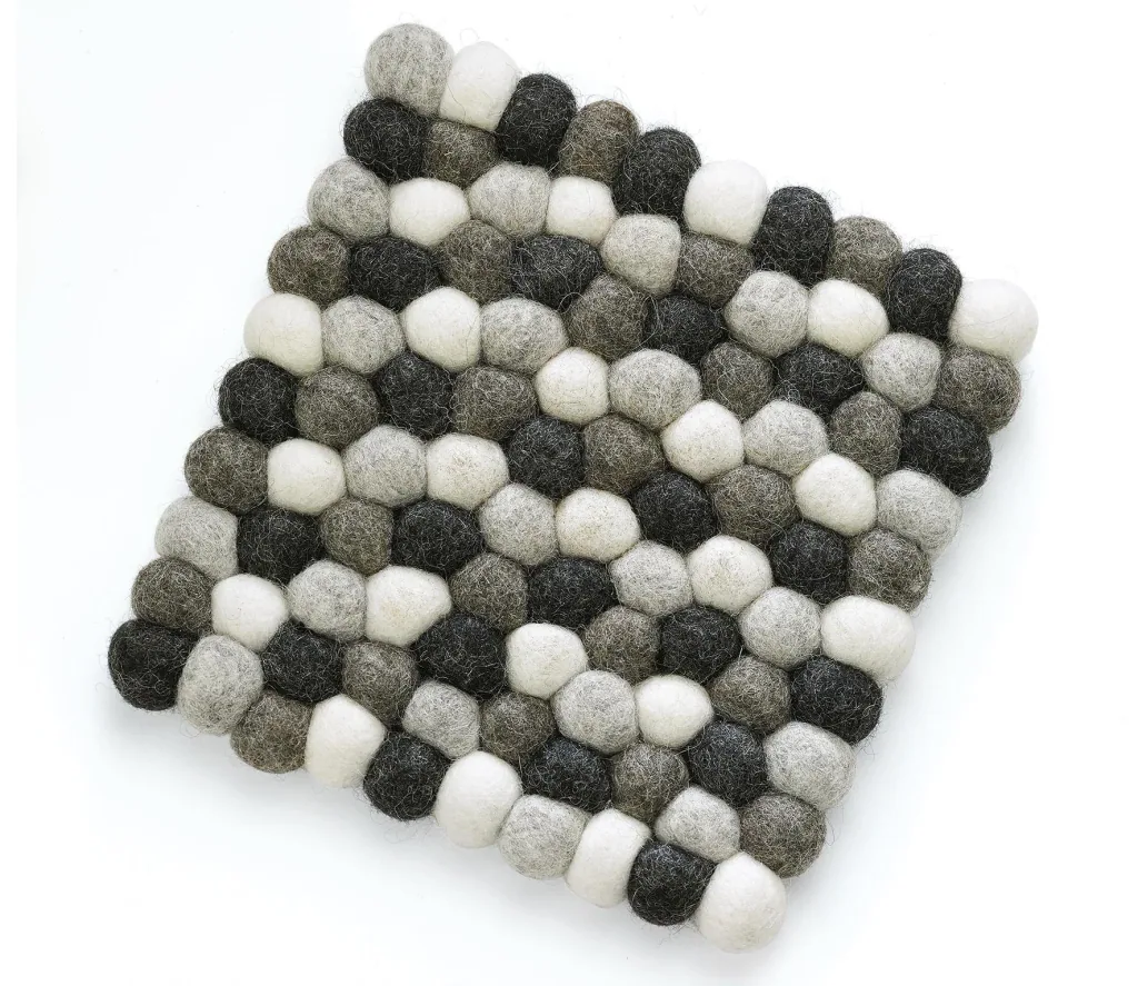 Filz Untersetzer LANA GRIGIO quadratisch 21 x 21 x 3 cm aus Filz