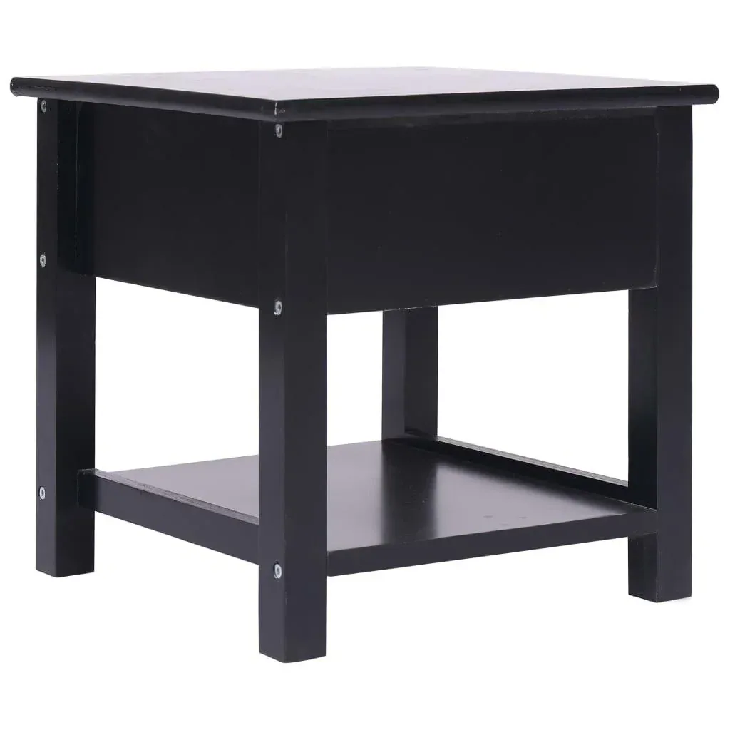 Beistelltisch 40x40x40 cm Paulownia-Holz schwarz
