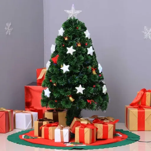 Weihnachtsbaum 0,9 m Christbaum Kunsttanne 90 Äste mit LED-Lichtern