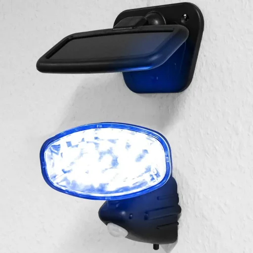 Solarbetriebene Wandleuchte mit 15 LEDs und Bewegungssensor