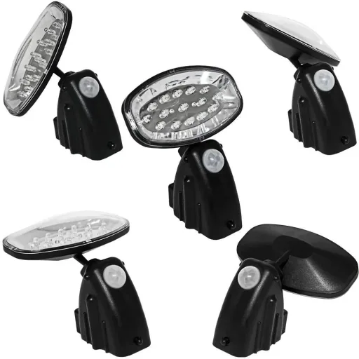 Solarbetriebene Wandleuchte mit 15 LEDs und Bewegungssensor
