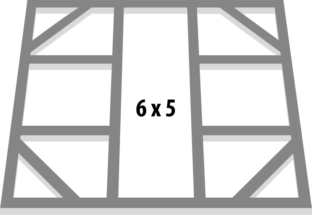 Fundamentbodenrahmen 6x5 für Dream + Lean To