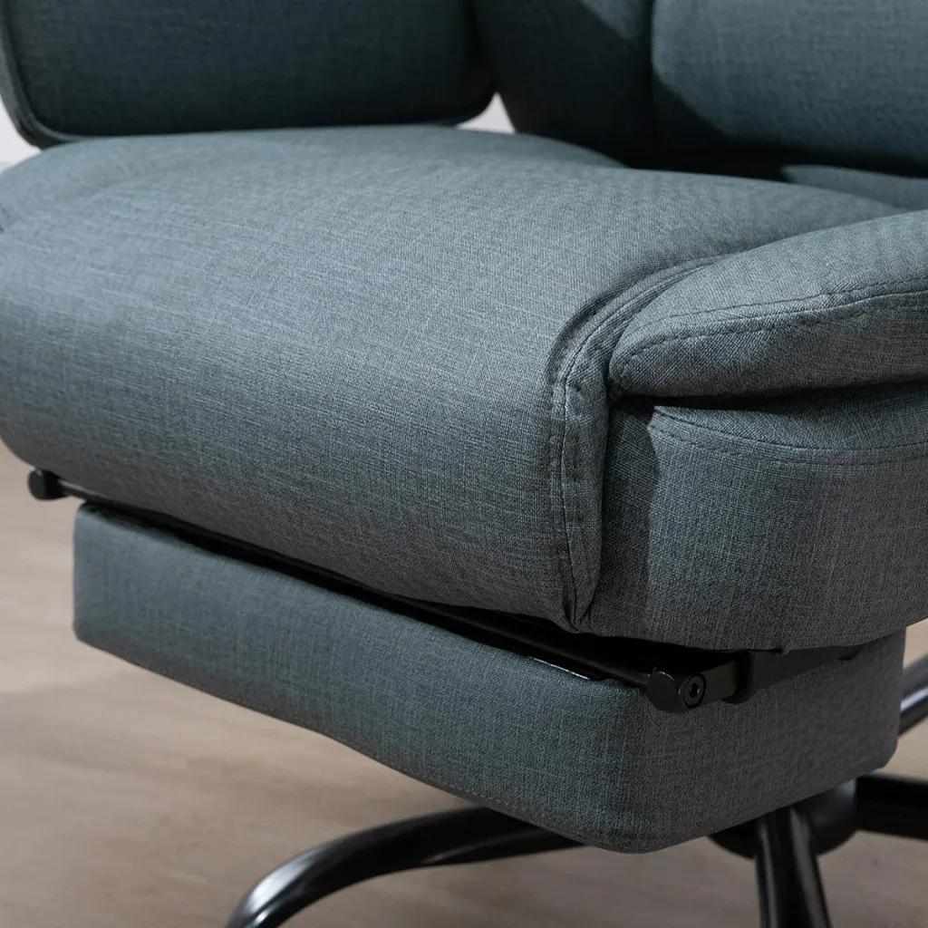 Bürostuhl mit Fußstütze grau