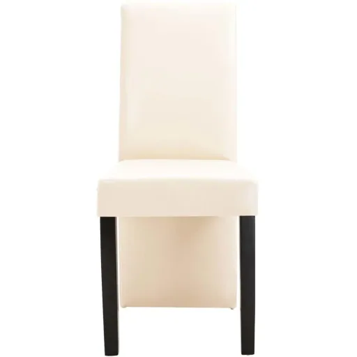 Esszimmerstühle 2tlg. Kunstleder creme