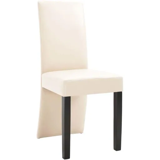 Esszimmerstühle 2tlg. Kunstleder creme