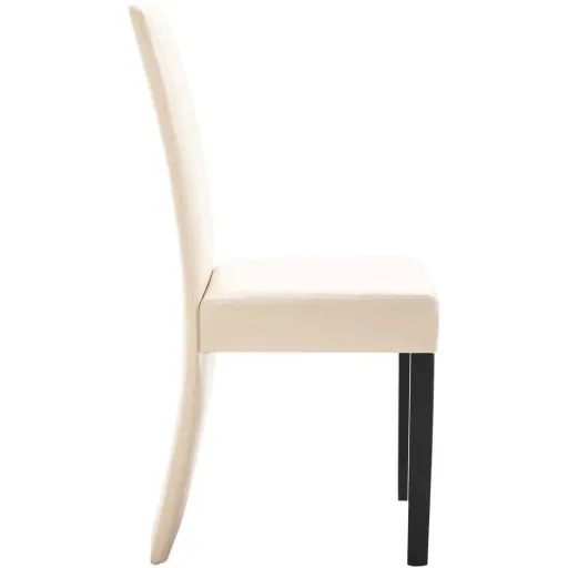Esszimmerstühle 2tlg. Kunstleder creme