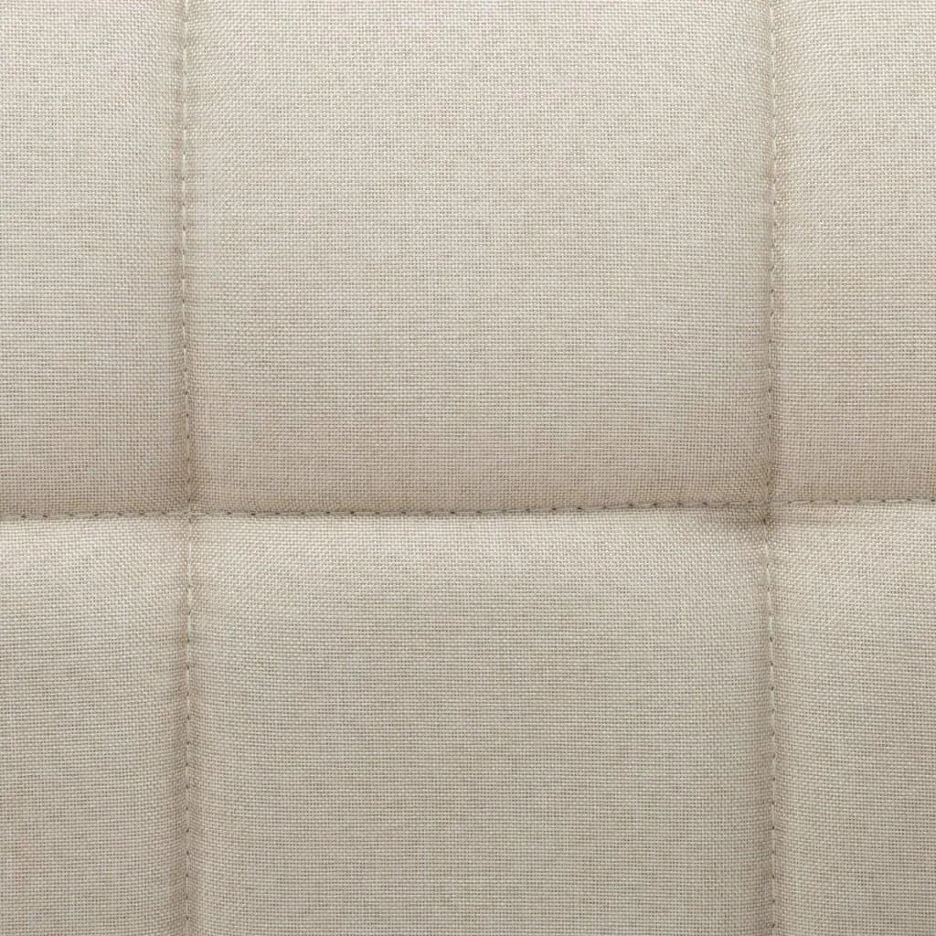 Esszimmerstühle drehbar 2 Stück Stoff creme