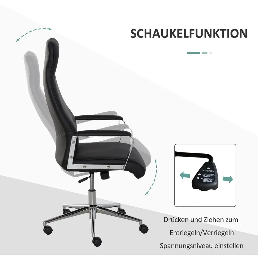 Bürostuhl ergonomisch geformt schwarz