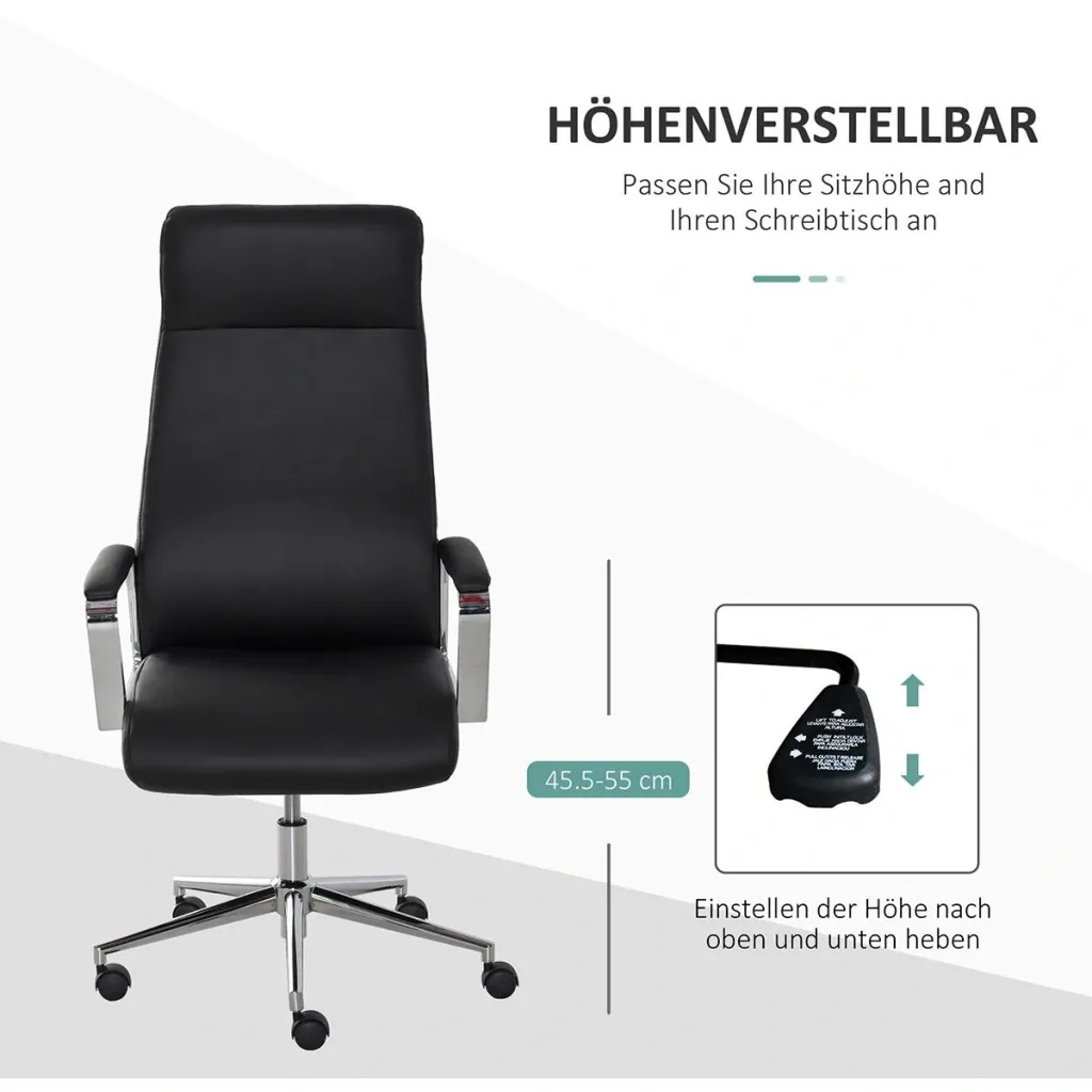 Bürostuhl ergonomisch geformt schwarz