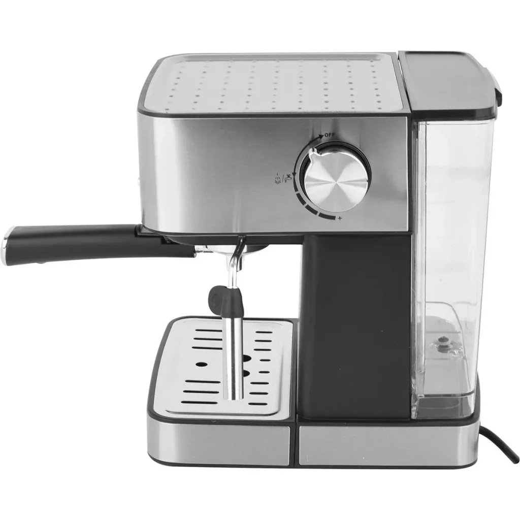 Kolbenmaschine mit elektrischer Kaffeemühle - Mit Milchaufschäumer