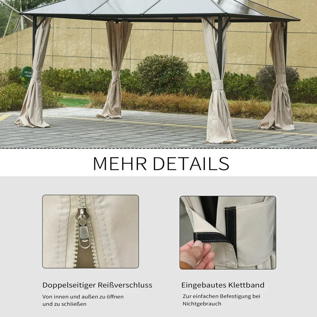 4 Seitenteile für 3x4 m Pavillon m