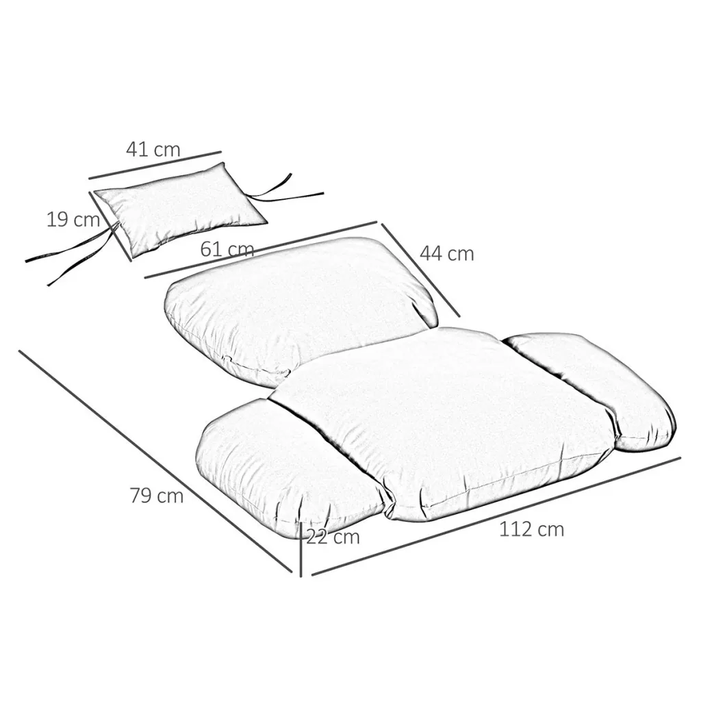 Hängesessel Kissen Auflage für Hängekorb Sitzkissen Ersatzkissen Hängeschaukel Rückenkissen Polyester 112 x 79 x 22 cm