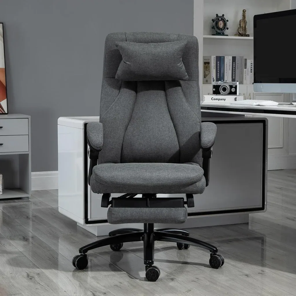 Bürostuhl massage, höhenverstellbarer Chefsessel, Gamingstuhl mit Fußstütze Massagefunktion, ergonomischer Drehstuhl, Ma
