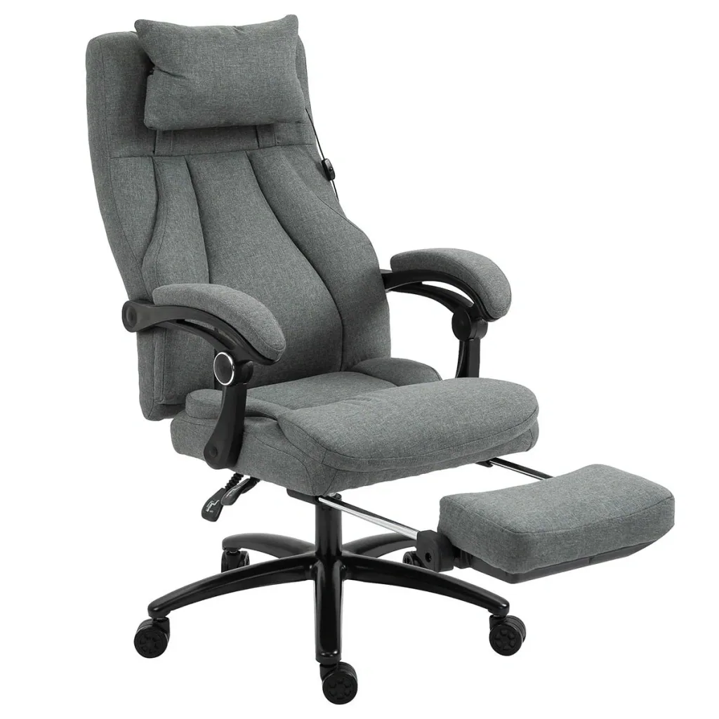 Bürostuhl massage, höhenverstellbarer Chefsessel, Gamingstuhl mit Fußstütze Massagefunktion, ergonomischer Drehstuhl, Ma