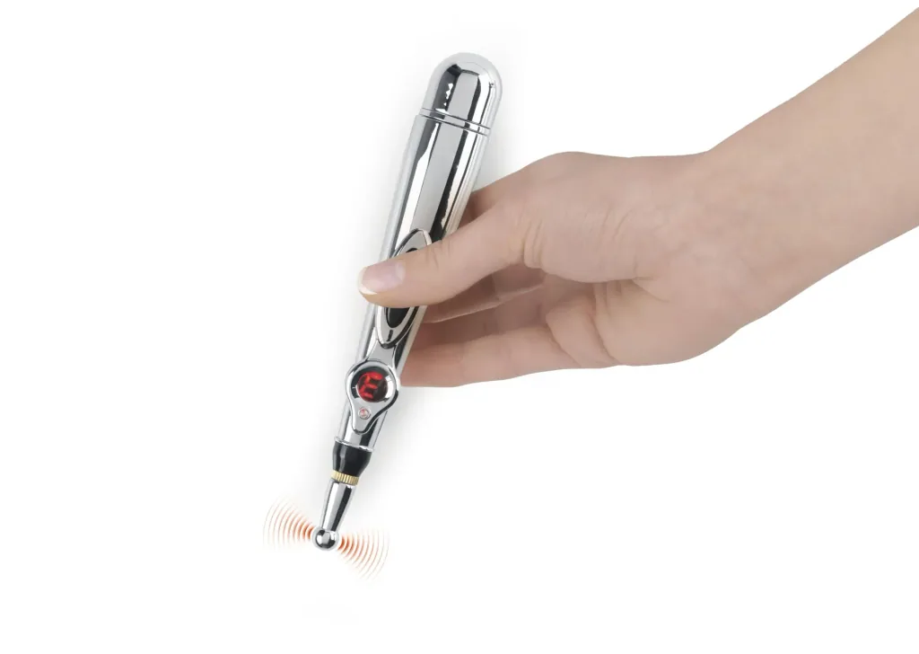 Akupressur-Stift, 1,5 Volt, Silberfarben