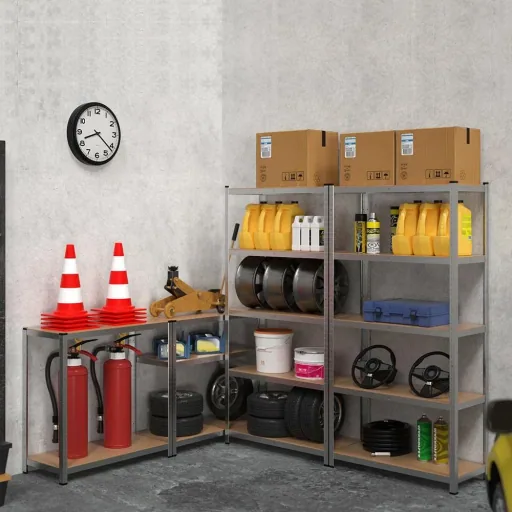 Verstärktes Lagerregal 5 Fachböden - MDF - 160 x 90 x 40 cm max 700kg